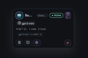 A bot showing a question badge, indicating it needs your input